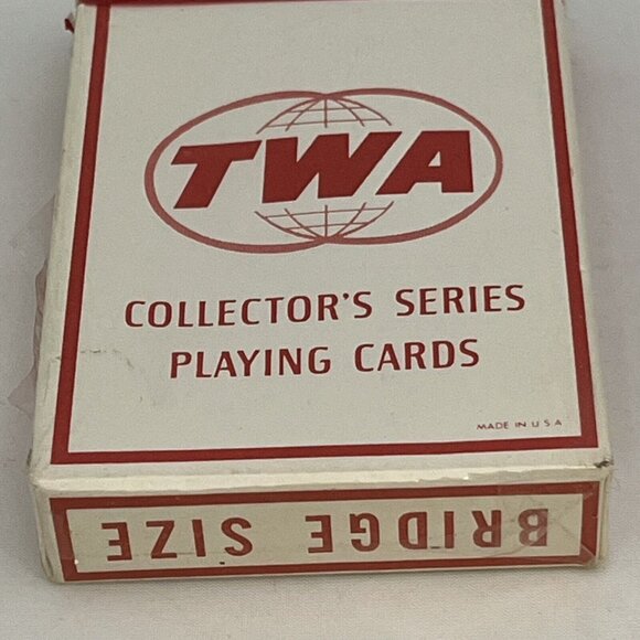 Vintage TWA Collector’s Series Bridge Size Playing Cards Sealed Boeing 707 1959 - Picture 6 of 16